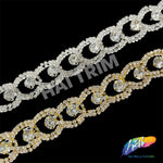 3/4" Swirl Crystal Rhinestone Trim, RT-013-1