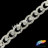 3/4" Swirl Crystal Rhinestone Trim, RT-013-1