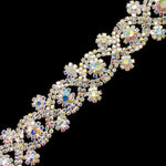 1 1/8" Infinity Flower Crystal Rhinestone Trim, RT-024
