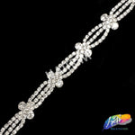 1/2" Silver/Crystal Rhinestone Trim, RT-035