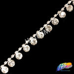3/8" Crystal Rhinestone Cupchain Trim, RT-058