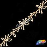 SALE! 1" Ribbon Bow Rhinestone Trim, RT-066