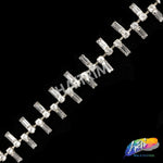 SALE! 3/4" Silver/Clear Fishbone Rhinestone Trim, RT-127