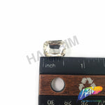 10x14mm Crystal Octagon Sew-on Rhinestone w/ Metal Setting