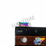 15x5mm Crystal AB Rectangle Sew-on Rhinestone w/ Metal Setting