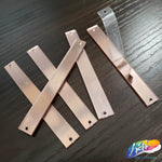 Rose Gold Rectangle Mirror Stones
