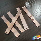 Rose Gold Rectangle Mirror Stones