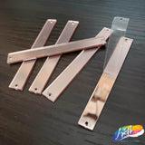 Rose Gold Rectangle Mirror Stones