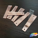 Rose Gold Rectangle Mirror Stones