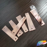 Rose Gold Rectangle Mirror Stones