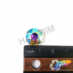 16mm Crystal AB Round Sew-on Rhinestone w/ Metal Setting