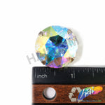 27mm Crystal AB Round Sew-on Rhinestone w/ Metal Setting