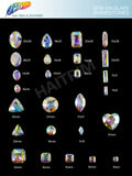 7x15mm Crystal AB Cateye Sew-on Rhinestone w/ Metal Setting