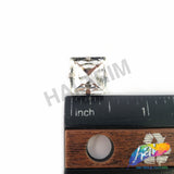 12mm Crystal Square Sew-on Rhinestone w/ Metal Setting