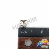 8mm Crystal Square Sew-on Rhinestone w/ Metal Setting