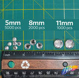 8mm Crystal Acrylic Rhinestones (1 pack = 2000 pieces)