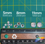 8mm Crystal AB Acrylic Rhinestones (1 pack = 2000 pieces)