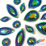 Purple AB Textured Resin Stones, #14
