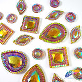 Orange AB Textured Resin Stones, #28