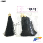 3 1/4" Silk Tassels with Gold Cap, TSL-01 (3 pieces)