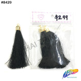 3 1/4" Silk Tassels with Gold Cap, TSL-01 (3 pieces)