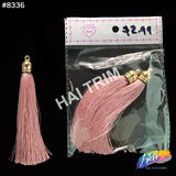 3 1/4" Silk Tassels with Gold Cap, TSL-01 (3 pieces)