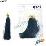 3 1/4" Silk Tassels with Gold Cap, TSL-01 (3 pieces)
