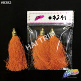3 1/4" Silk Tassels with Gold Cap, TSL-01 (3 pieces)