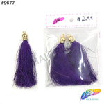 3 1/4" Silk Tassels with Gold Cap, TSL-01 (3 pieces)