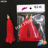 3 1/4" Silk Tassels with Gold Cap, TSL-01 (3 pieces)