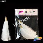 3 1/4" Silk Tassels with Gold Cap, TSL-01 (3 pieces)