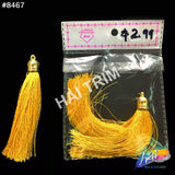 3 1/4" Silk Tassels with Gold Cap, TSL-01 (3 pieces)