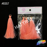 3 1/4" Silk Craft Tassels with Gold Jump Ring, TSL-02 (4 pieces)