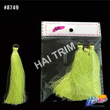 3 1/4" Silk Craft Tassels with Gold Jump Ring, TSL-02 (4 pieces)