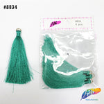 3 1/4" Silk Craft Tassels with Gold Jump Ring, TSL-02 (4 pieces)
