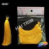 3 1/4" Silk Craft Tassels with Gold Jump Ring, TSL-02 (4 pieces)