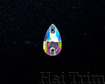 7x12mm Teardrop Crystal AB Sew-on Rhinestones