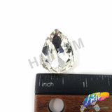 18x25mm Crystal Teardrop Sew-on Rhinestone w/ Metal Setting