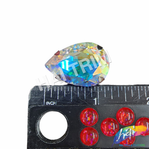 18x27mm Teardrop Crystal AB Sew-on Rhinestones – Hai Trim & Feathers
