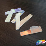Transparent AB Rectangle Mirror Stones