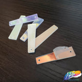 Transparent AB Rectangle Mirror Stones