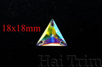 18x18mm Triangle Crystal AB Sew-on Rhinestones
