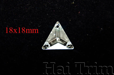 18x18mm Triangle Crystal Sew-on Rhinestones