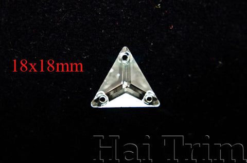 18x18mm Triangle Crystal Sew-on Rhinestones