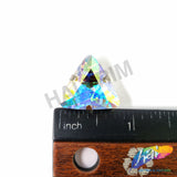 20mm Crystal AB Triangle Sew-on Rhinestone w/ Metal Setting