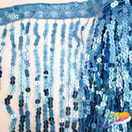 Color Sequins Fringe (6" 12" 16"), SEQ-001