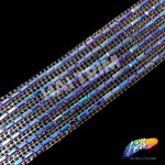 1 3/4" 6-row Crystal Baguette Rhinestone Iron on Trim, IRT-003