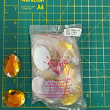 CLOSEOUT! Golden Yellow Acrylic Stones (sold per pack), A3