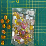 CLOSEOUT! Golden Yellow Acrylic Stones (sold per pack), A3