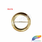 1 1/2" Round Metal Buckle with Bar, BK-001